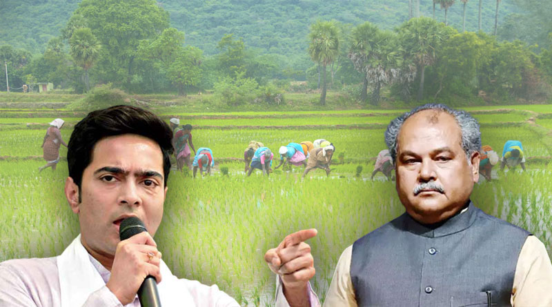 center uncomfortable with question of Abhishek Banerjee about income of farmers | Sangbad Pratidin