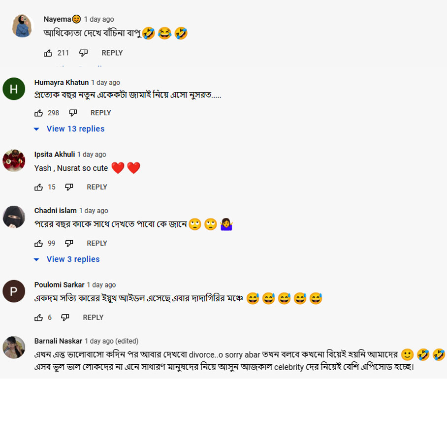 Dadagiri-Yash-Nusrat-Reaction