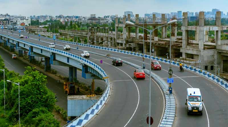 Fire broke out in MAA flyover । Sangbad Pratidin