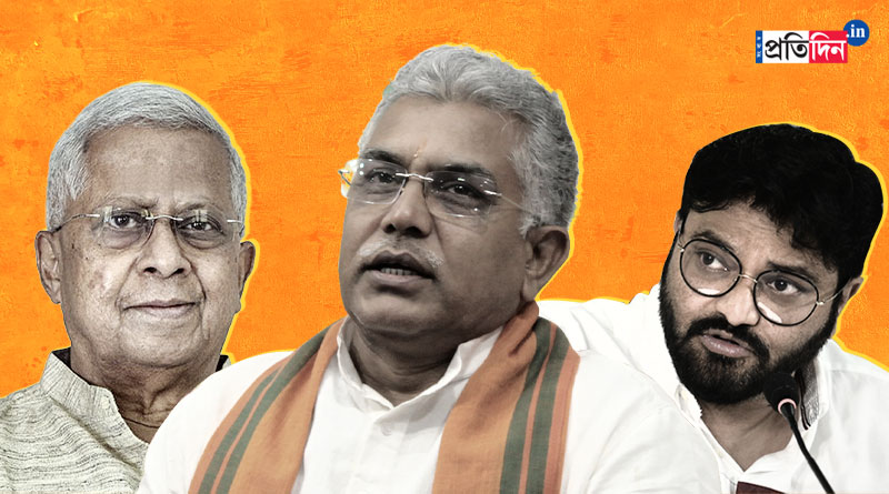 Babul Supriyo used famour 'rogde debo' statement of Dilip Ghosh to react on his cencorship, Tathagata appreciates | Sangbad Pratidin