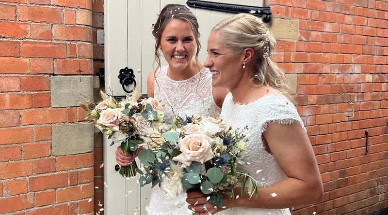 England Women Cricketers Katherine Brunt And Nat Sciver got hitched | Sangbad Pratidin