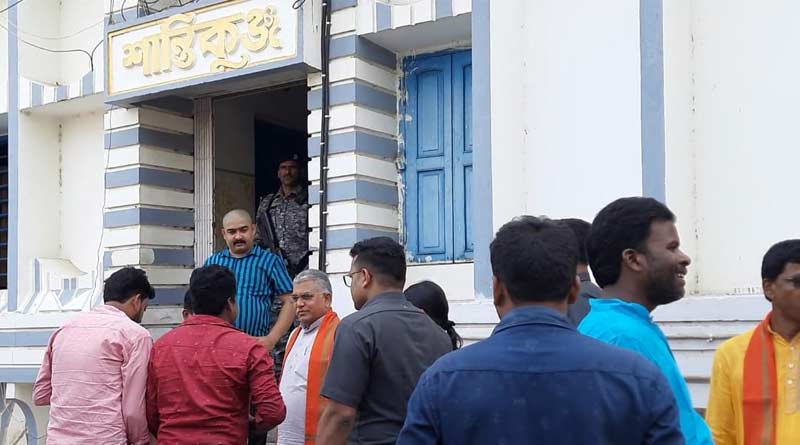 Dilip Ghosh eats lunch at Suvendu Adhikari's house । Sangbad Pratidin