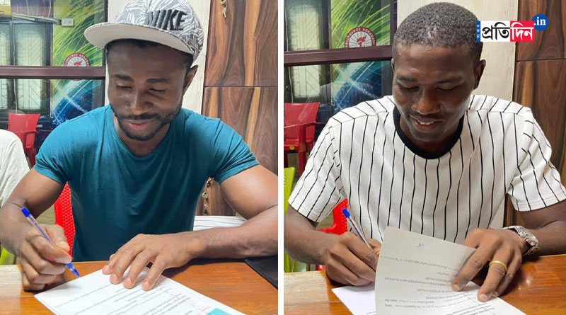 Ansumana Kromah and Christopher Chizoba sign for Tollygunge Agragami | Sangbad Pratidin