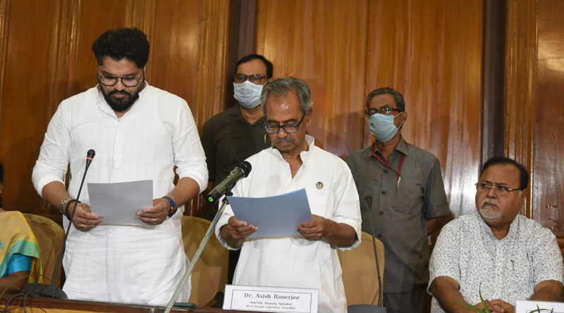 Babul Supriyo takes oath as the TMC MLA of Ballygunge | Sangbad Pratidin