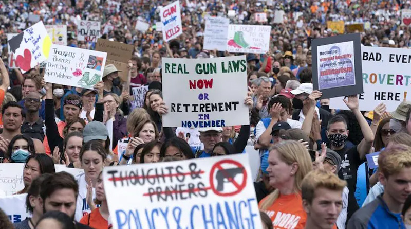 Thousand joined protest on Gun Law amidst repeated gunman attack in USA | Sangbad Pratidin
