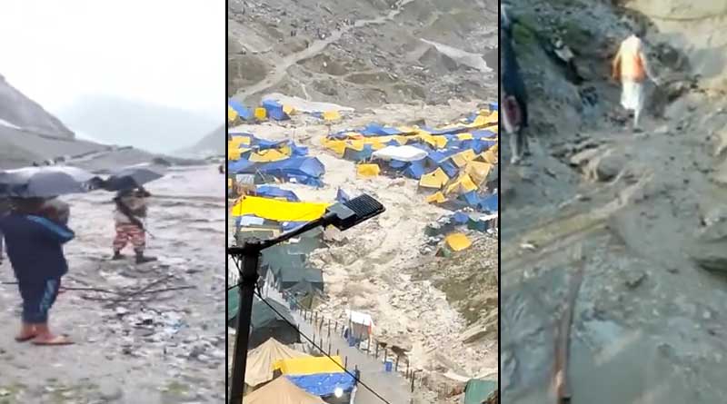 Cloud burst reported near Amarnath cave | Sangbad Pratidin