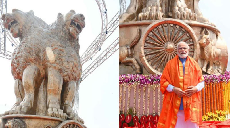 Makers of 9,500-Kg Lion capital replica opens up why it looks different। Sangbad Pratidin