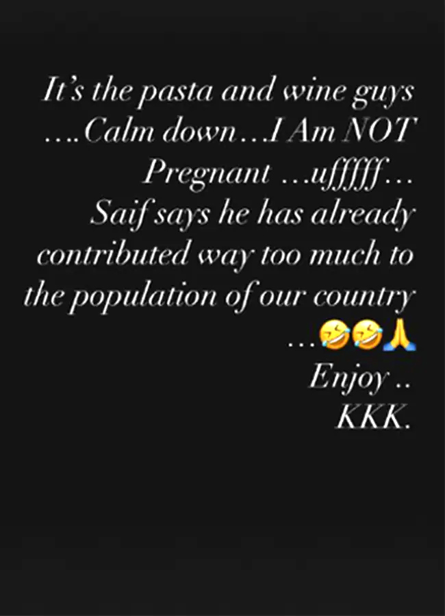 Kareena Instagram Story