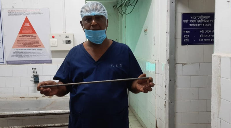 Katwa hospital conducts critical surgery to save a boy who was severly injured by iron rod | Sangbad Pratidin