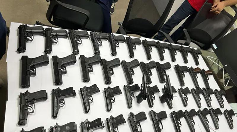 Indian Couple carrying 45 Pistols Arrested At Delhi International Airport | Sangbad Pratidin