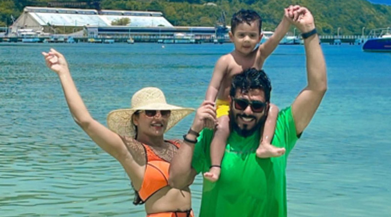 Raj Chakraborty, Subhashree Ganguly and Yuvaan having great time in Jamaica | Sangbad Pratidin