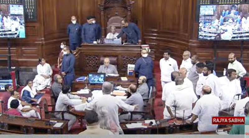 7 TMC MP suspended from Rajya Sabha for this week | Sangbad Pratidin