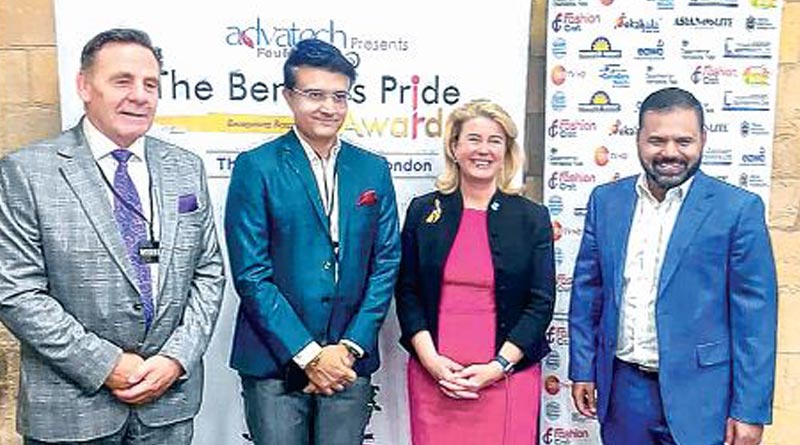BCCI President Sourav Ganguly as the former India captain was felicitated by the British Parliament