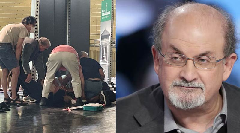 Famous Author Salman Rushdie Attacked on Lecture Stage in New York | Sangbad Pratidin