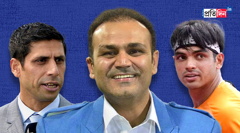 Sehwag trolls Pakistan political analyst for confusing Ashish Nehra with Neeraj Chopra | Sangbad Pratidin