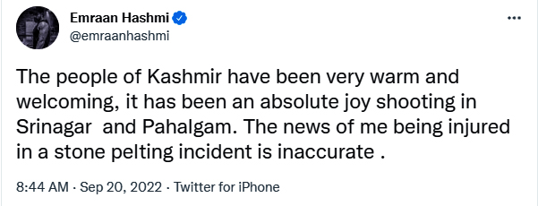 Emraan Tweet