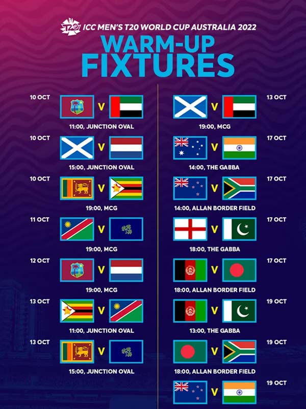 T20 World Cup: Team India will play warm up fixtures against Australia and New Zealand