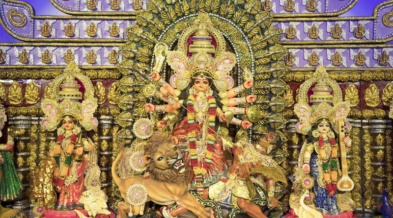 108 lily flowers used in Ireland Durga Puja | Sangbad Pratidin
