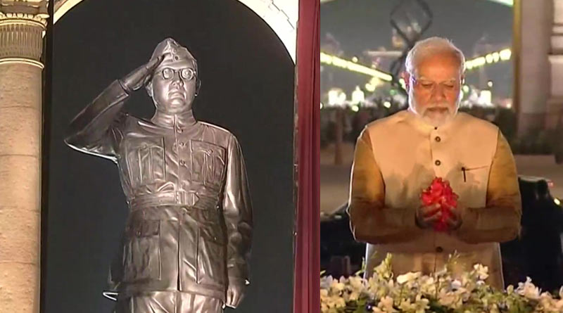 PM Narendra Modi inaugurates Netaji Subhas Bose's Statue। Sangbad Pratidin