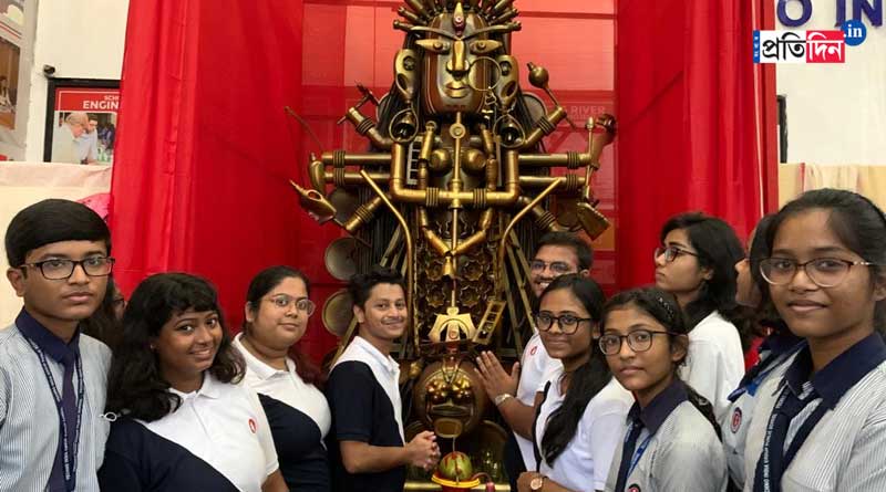 Durga Idol by Recycled Materials
