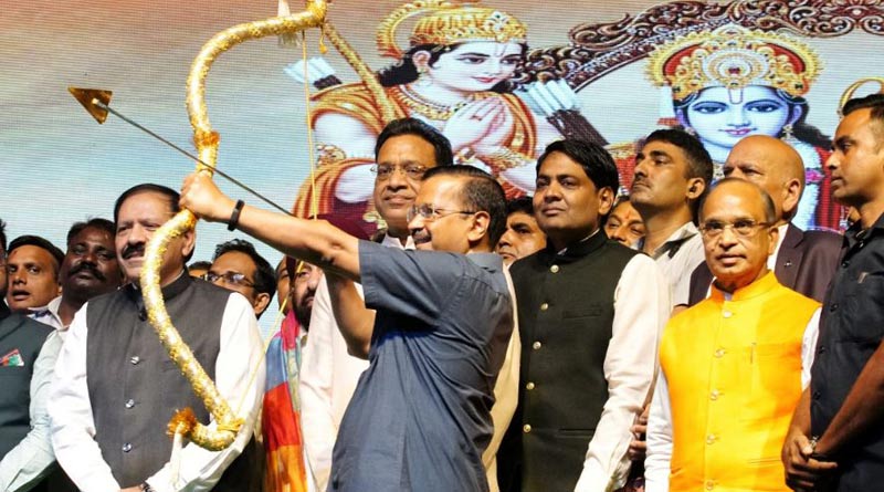 Arvind Kejriwal chants 'Jai Shri Ram' in Gujarat। Sangbad Pratidin