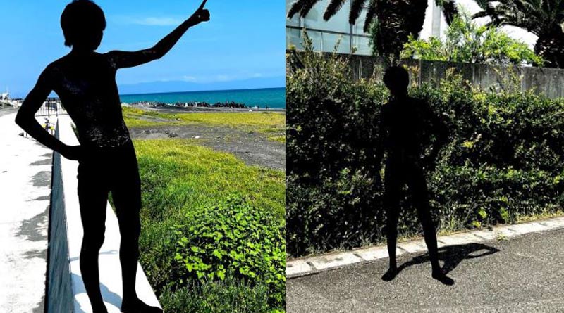 A man decided to become the world's blackest man by painting himself with the blackest paint। Sangbad Pratidin