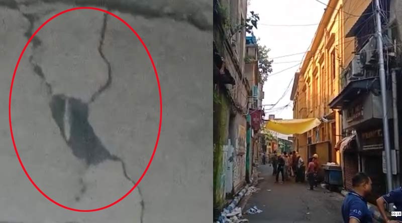 Atleast 10 houses cracked in Bowbazar during metro project, people protest against metro authority | Sangbad Pratidin