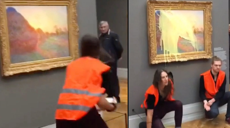 Climate activists in Germany throw mashed potatoes at Claude Monet painting | Sangbad Pratidin