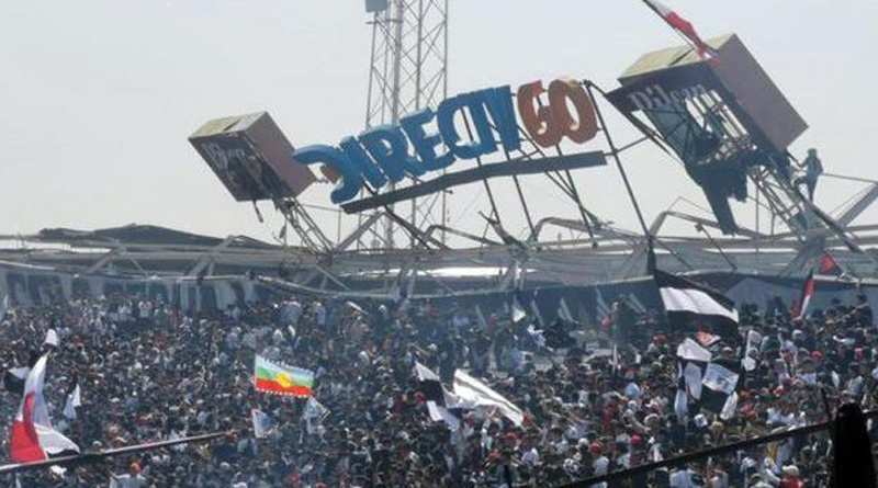 Stadium roof in Chile collapses during open practice session | Sangbad Pratidin