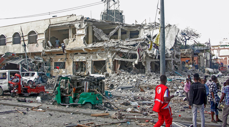Twin Blasts occured in Somalia, atleast 100 dead | Sangbad Pratidin