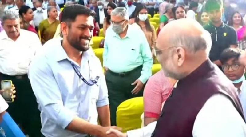 Cricket fans can't keep calm as CSK captain meets Home Minister Amit Shah | Sangbad Pratidin