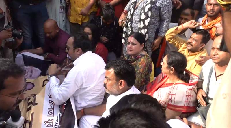 BJP leaders including Agnimitra Paul detained during KMC Abhijaan | Sangbad Pratidin