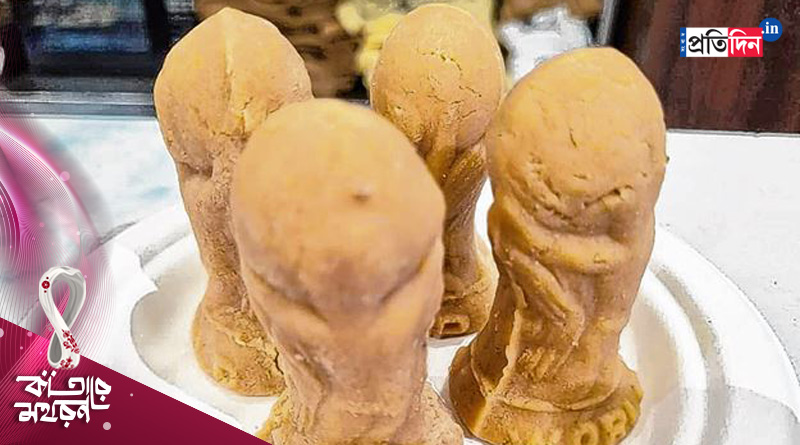 Rasogolla and other Sweets made like FIFA World Cup in Kolkata Sweets Shop | Sangbad Pratidin