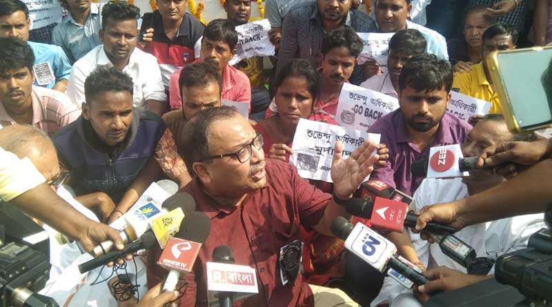 Kunal Ghosh lashes out against Suvendu Adhikari, started Dharna । Sangbad Pratidin