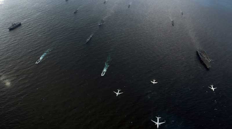 Malabar exercise between navies of India, Japan, US, Australia begins | Sangbad Pratidin