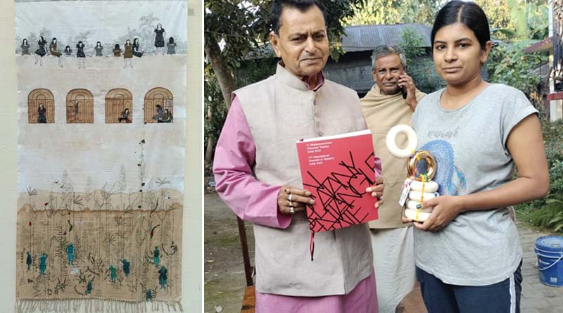 Bengali woman won international gold medal in Textile medium art from Poland | Sangbad Pratidin