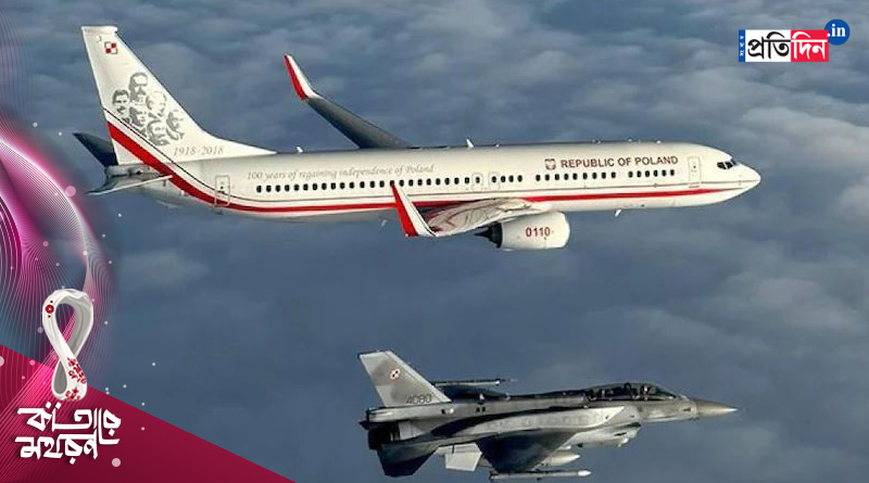 Flight carrying Poland footballers to Qatar escorted by F-16 fighter jets | Sangbad Pratidin