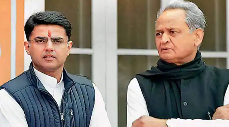 Supporters of Rajasthan Chief Minister Ashok Gehlot and Sachin Pilot got into a scuffle | Sangbad Pratidin