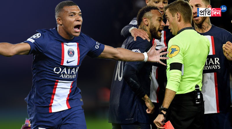 Neymar shown red card and Kylian Mbappe snatches victory for PSG । Sangbad Pratidin