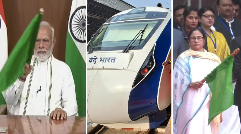PM Narendra Modi flags off Vande Bharat Express । Sangbad Pratidin