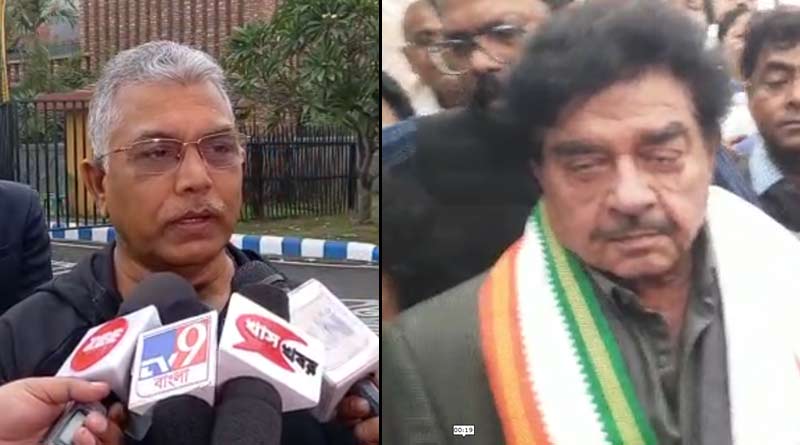 'I love Dilip Ghosh', says TMC MP Shatrughan Sinha after Dilip Ghosh's derogatory comment on his 'transparent image' | Sangbad Pratidin