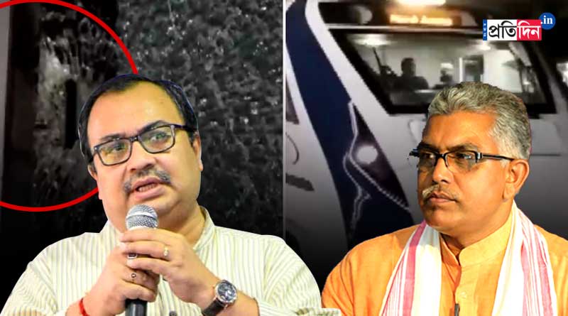Dilip Ghosh compares West Bengal as Kashmir regarding attack on Vande Bharat Express, Kunal Ghosh calls it 'conspiracy' | Sangbad Pratidin
