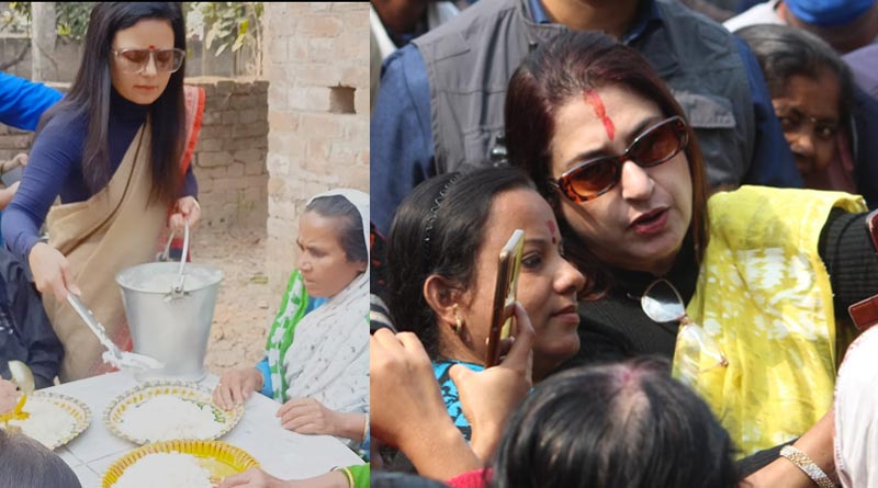 Mahua Moitra and Satabdi Roy communicated with people during Didir Doot | Sangbad Pratidin