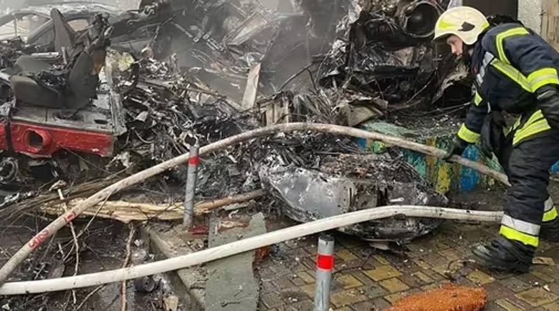 Ukraine Interior Minister died as helicopter crashes in nursery school | Sangbad Pratidin