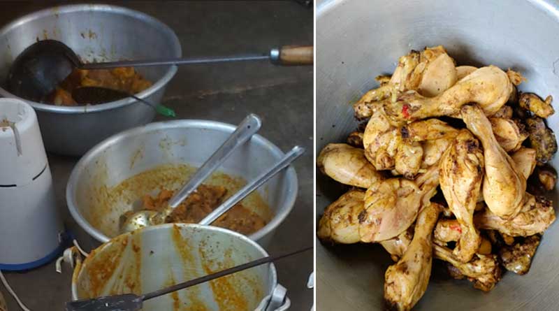Teachers accussed to eat chicken cooked for students in school in mid day meal sparks controversy | Sangbad Pratidin