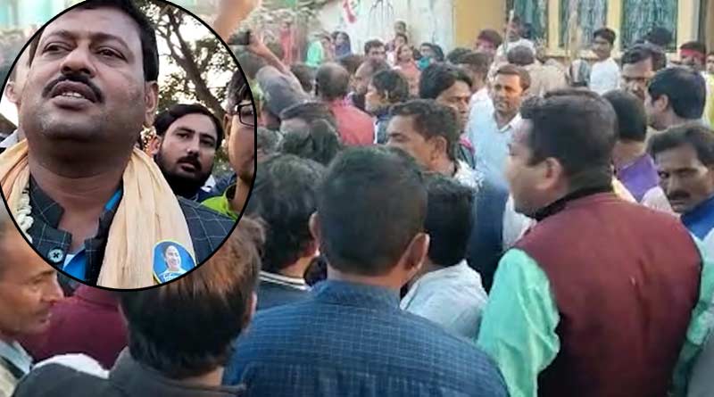 A group of young people surrounded Didi's doot to suffice their demands , it causes controversy in Kandi | Sangbad Pratidin