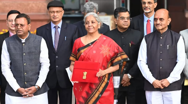 Union Budget 2023: Saree worn by Nirmala Sitharaman on Budget day was hand-woven in K'taka | Sangbad Pratidin