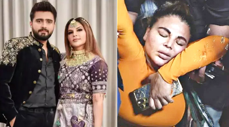 Rakhi Sawant faints outside police station, see video | Sangbad Pratidin