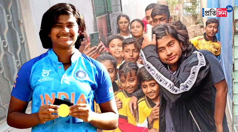 After winning the World Cup, Titas Sadhu returned home । Sangbad Pratidin