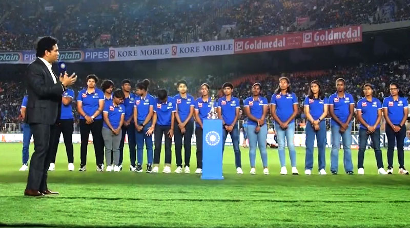Sachin Tendulkar and BCCI felicitate triumphant Under 19 women's team । Sangbad Pratidin